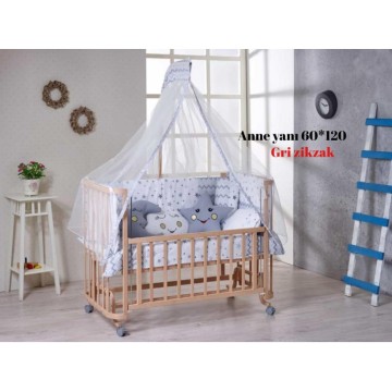 Ahşap Beşikler Pembe Zikzak